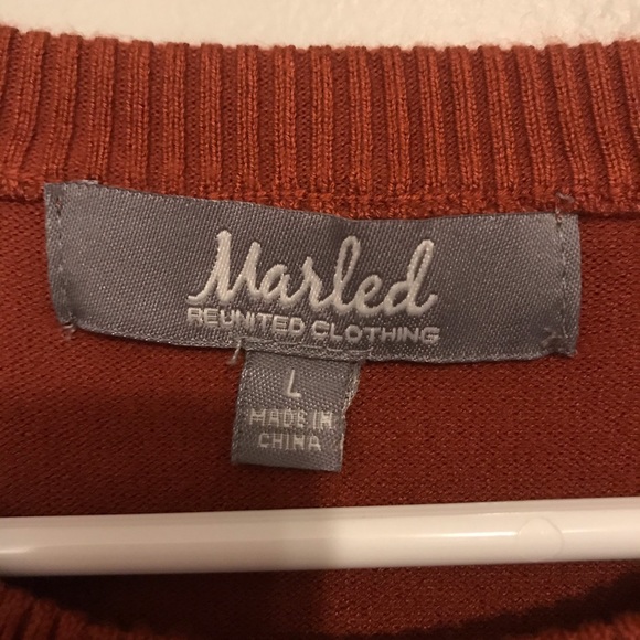 MARLED DARK ORANGE SWEATER - Picture 2 of 3